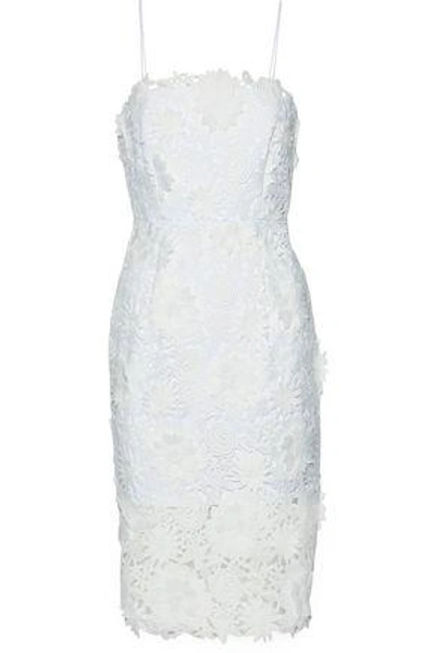 Milly Woman Floral-appliquéd Guipure Lace Dress White