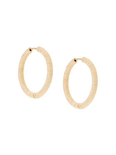 Carolina Bucci Florentine Finish Small Thick Round Hoop Earrings In Yellow