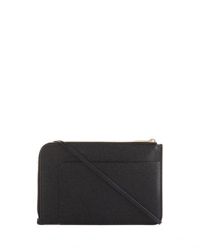 Valextra Invisible Orizzontale Twist Wallet In Black