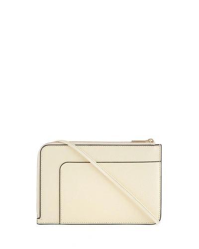 Valextra Invisible Orizzontale Twist Wallet In White