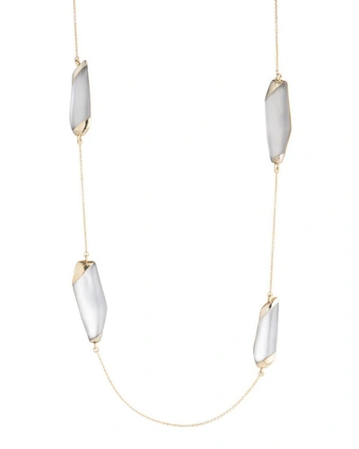 Alexis Bittar Large Lucite&reg; Station Necklace, 36" In Gray