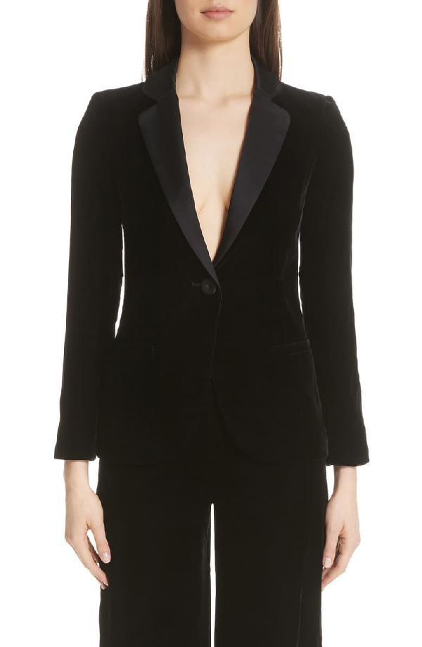 Emporio Armani One-button Classic Velvet Tuxedo Jacket In Black | ModeSens