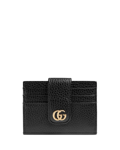 Gucci Petite Marmont Snap Card Case In Black