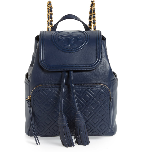 tory burch blue backpack