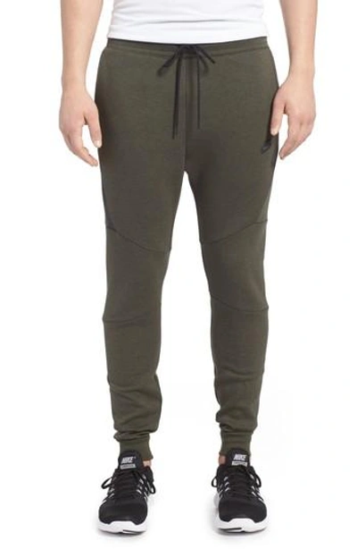 Nike Tech Fleece Jogger Pants In Cargo Khaki/oil Green/black