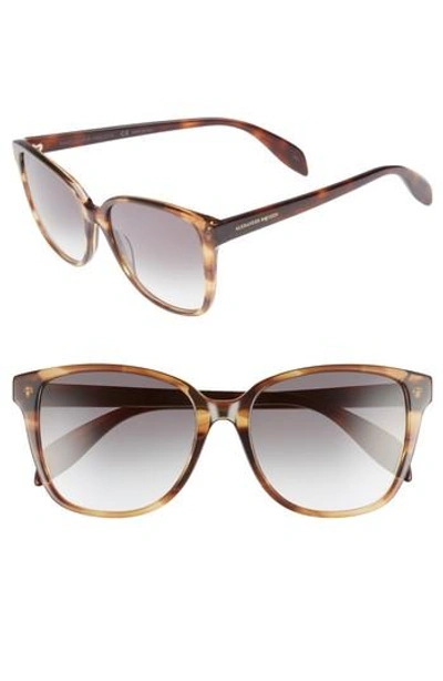 Alexander Mcqueen 56mm Sunglasses - Havana