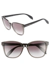 Alexander Mcqueen 56mm Sunglasses In Black