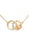 Olivia Burton Honeycomb Bee Necklace In Gold