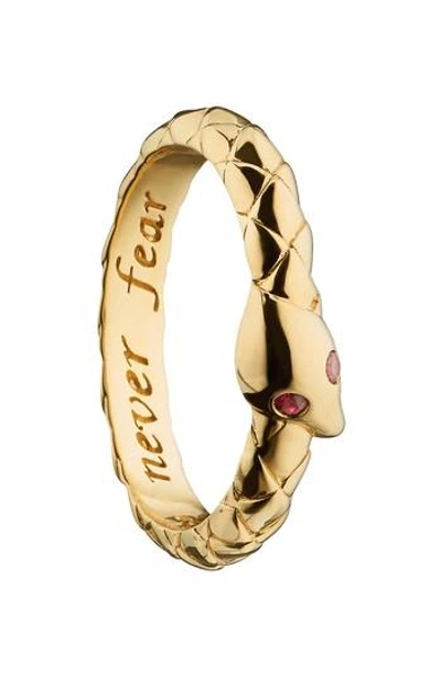 Monica Rich Kosann Never Fear Poesy Ring Charm In 18k Yellow Gold