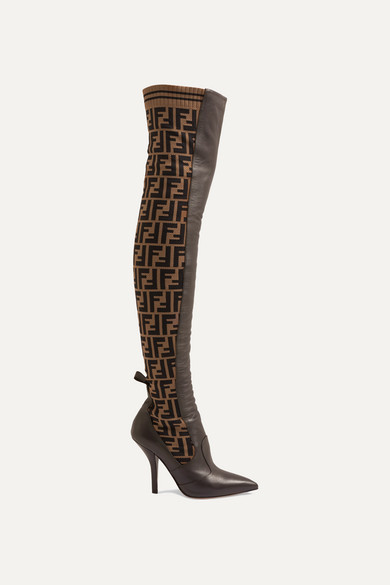 fendi knit boots