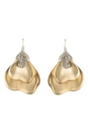 Alexis Bittar Crystal Encrusted Abstract Drop Earrings In Sun Gold