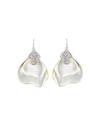 Alexis Bittar Crystal Encrusted Abstract Drop Earrings In Ivory/silver