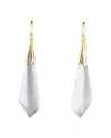 Alexis Bittar Faceted Wire Earrings In Gray/gold