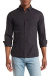 Allsaints Riviera Long Sleeve Shirt In Black