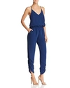 Amanda Uprichard Lowell Ruched Jumpsuit In Emerson