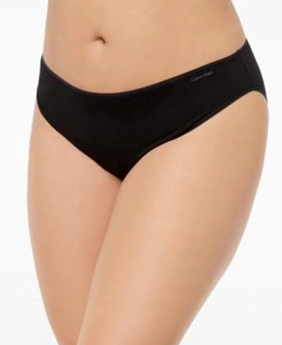 Calvin Klein Plus Size Form Stretch Bikini Qd3708, First At Macy's In Black