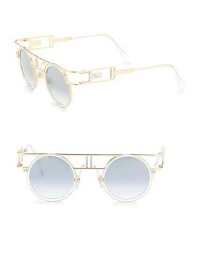 Cazal 43mm Vintage Round Sunglasses In Clear Gradient