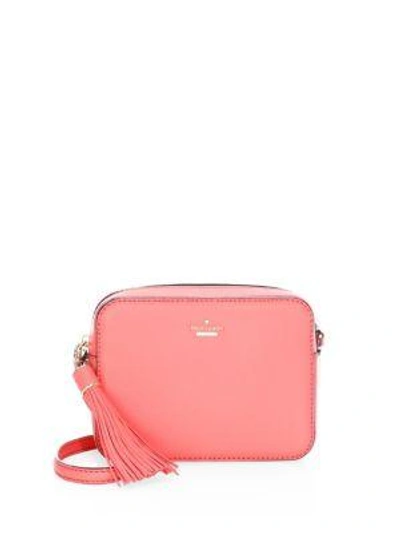Kate Spade Ladies Coral Pebble Pink Striped Kingston Drive Arla Leather Shoulder Bag