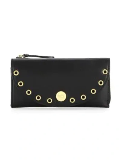 See By Chloé Kriss Leather Long Wallet In Black