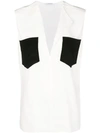 Givenchy Monochrome Silk Top In White