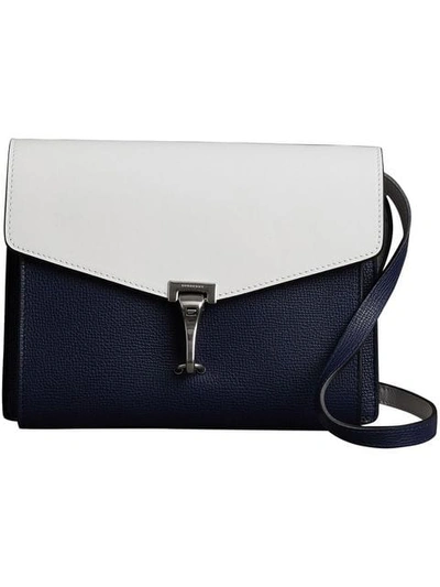 Burberry Two-tone Leather Crossbody Bag In Black