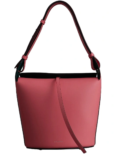 Burberry The Medium Leather Bucket Bag In Pink