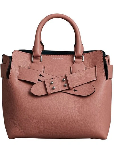 Burberry The Small Leather Belt Bag In Pink