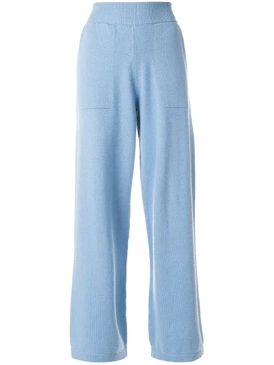Barrie Romantic Timeless Cashmere Trousers - Blue In Blue