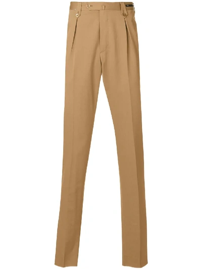 Pt01 Tailored Trousers In Brown