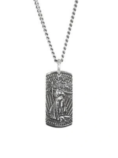 King Baby Studio American Voices Silver Liberty Dog Tag Necklace