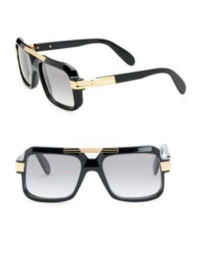 Cazal 56mm Square Sunglasses In Black Gradient Smoke