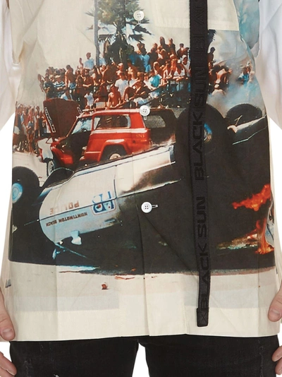 Palm Angels Riot Hawaii Shirt In Off White