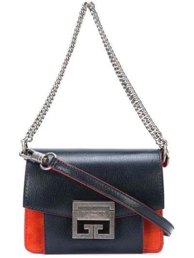 Givenchy Small Gv3 Blue & Red Shoulder Bag