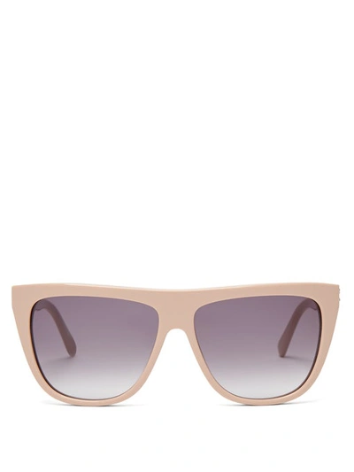Stella Mccartney 56mm Shield Sunglasses In Pink Rose Gold