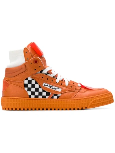 Off-white Men's Low 3.0 Leather High-top Sneakers, Orange
