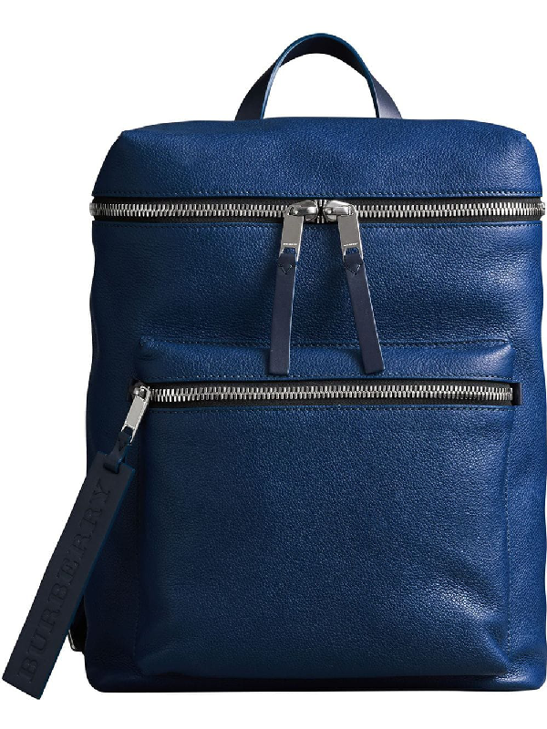 zip top leather backpack