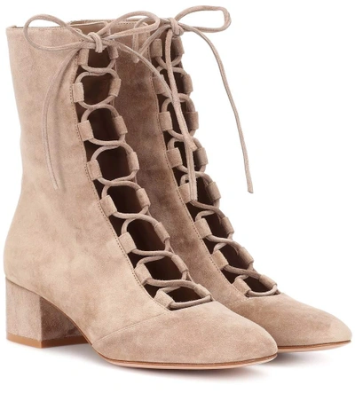 Gianvito Rossi Exclusive To Mytheresa.com - Delia Suede Ankle Boots In Beige