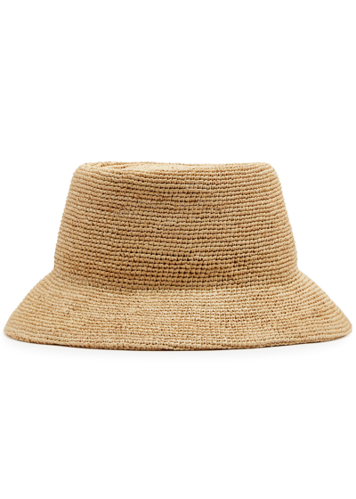 Lack Of Color Inca Raffia Bucket Hat In Natural