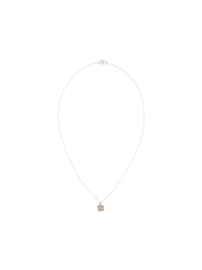 Hum Diamond Pendant Necklace In Metallic