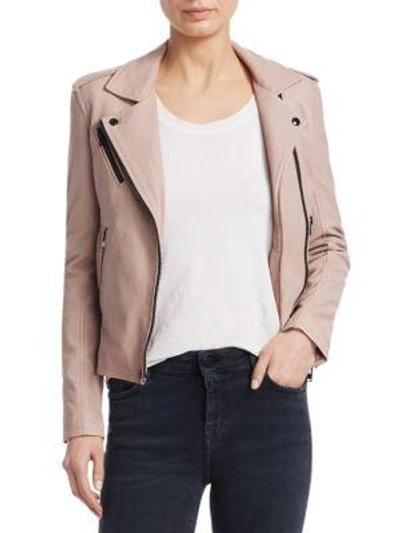 Iro Newhan Leather Jacket In Old Pink