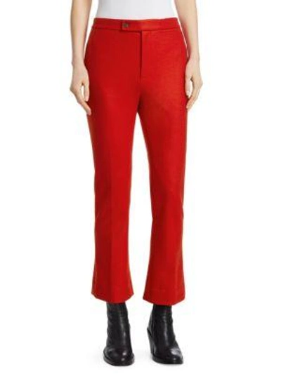 R13 Skinny Flare Jeans In Red