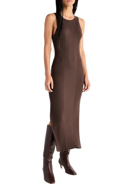 Splendid Trina Sleeveless Knit Sweater Dress In Brown