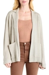 Splendid Estelle Open-front Knit Jacket In Oat Heather