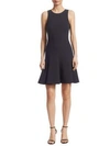 Elizabeth And James Seamed Fit-and-flare Dress In Black