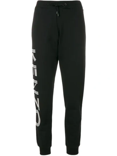 Kenzo Logo Print Track Pants In Black