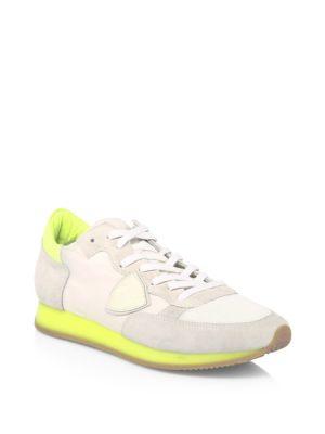 neon wedge sneakers