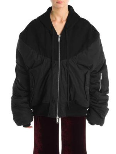 Ben Taverniti Unravel Project California Hybrid Cotton Bomber In Nero