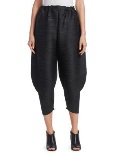 Issey Miyake Thicker Bounce Tapered Pants In Black