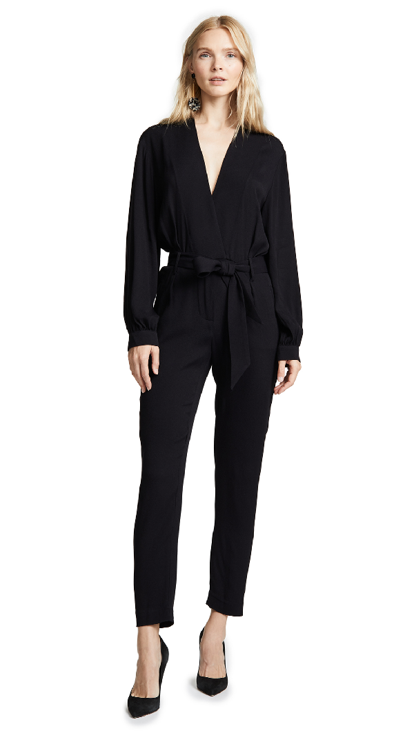 frame belted jumpsuit