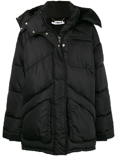 Givenchy Oversized Hooded Nylon Puffer Jacket In Black